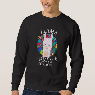 Sudadera Llama Reza Por Ti Manos Orando Alpaca Vidrio Manch