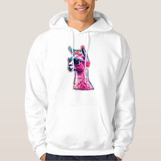 Sudadera Llama rosa elegante | Onda sintética divertida