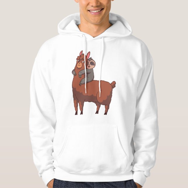 SUDADERA LLAMA SLOTH HUGGING (Anverso)
