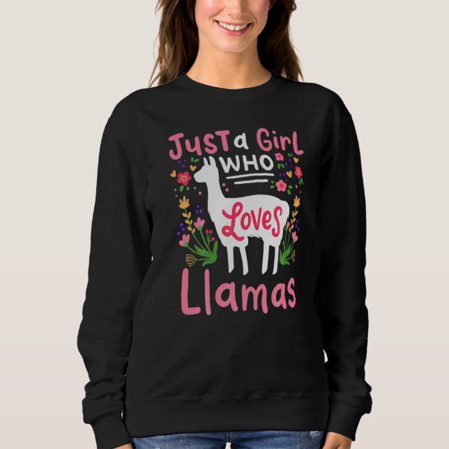 Sudadera Llama solo un Chica que ama a las llamas (Anverso)