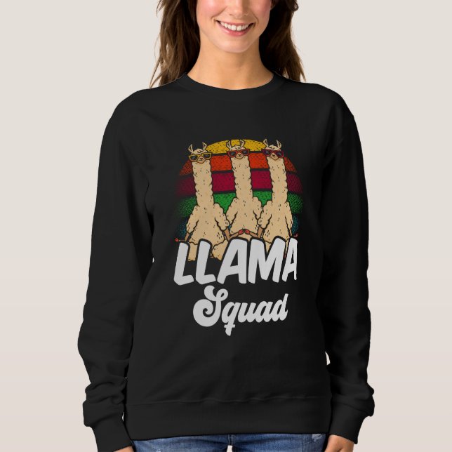 Sudadera Llama Squad Animal Cute Llamas Sayings (Anverso)