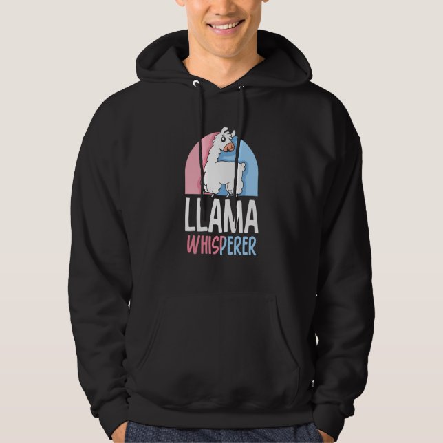 Sudadera Llama Whisperer Llamas Sayings Animal Cute (Anverso)