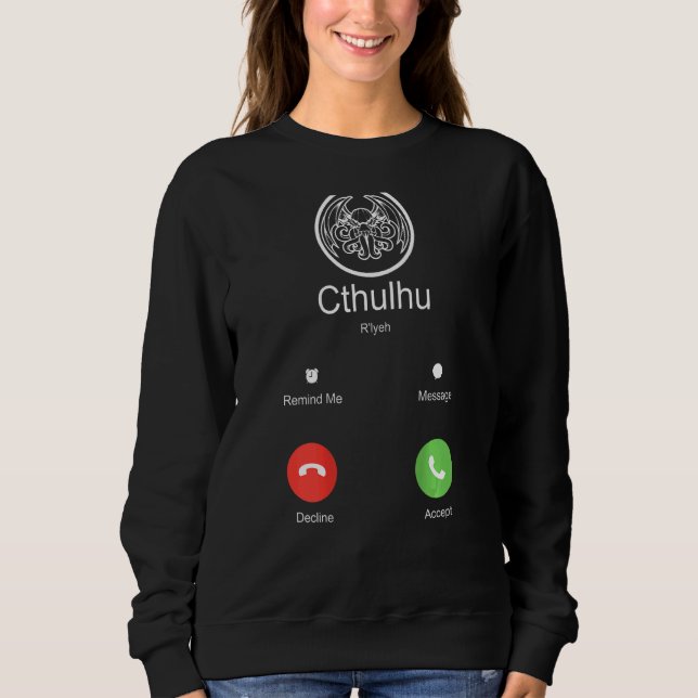 Sudadera Llamada De Muerte Al Monstruo De Cthulhu, Gótico D (Anverso)