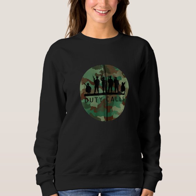 Sudadera Llamadas de trabajo Guay Camouflage Soldier Figuri (Anverso)