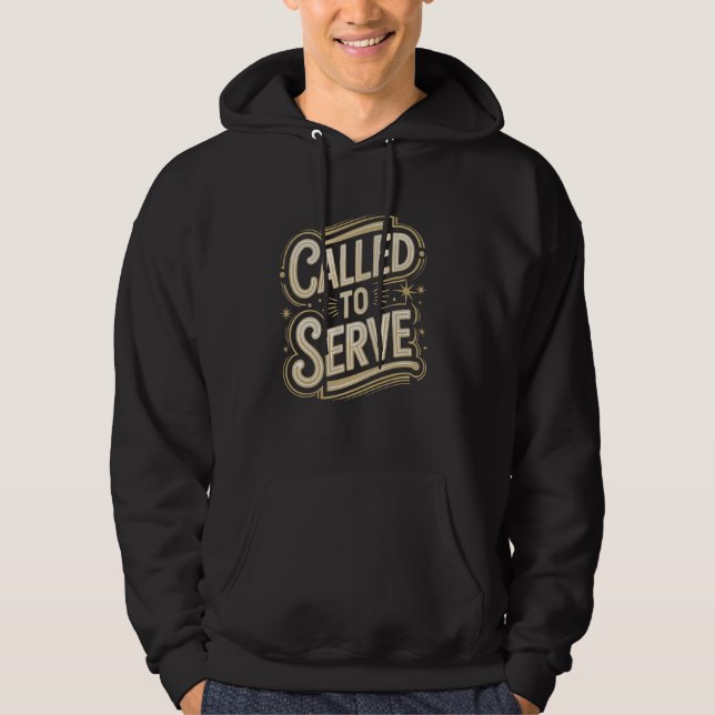 Sudadera Llamado para servir el diseño de texto con problem (Anverso)