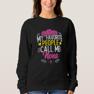 Sudadera Llamame Nona Mis Gente Favorita Mujeres Día de las