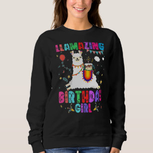 Sudadera Llamando al Chica de cumpleaños Llama familia temá