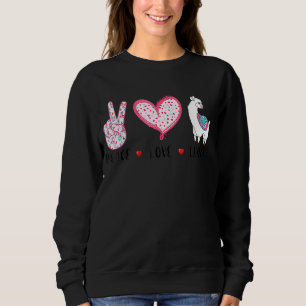 Sudadera Llamas de amor por la paz estilo retro alpaca