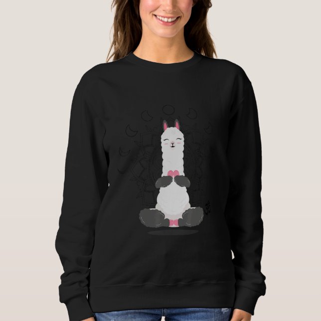 Sudadera Llamaste Lama Namaste Yoga Llama (Anverso)