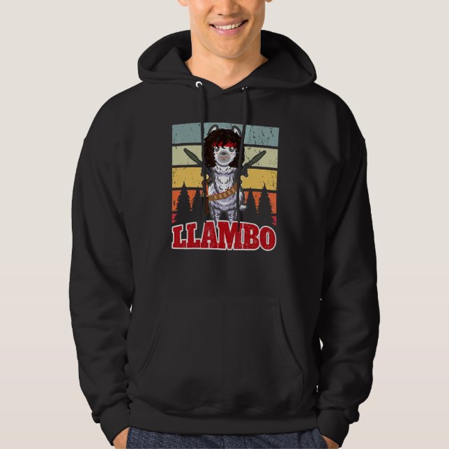 Sudadera Llambo Militar Llama Commando Hilarious Presente (Anverso)