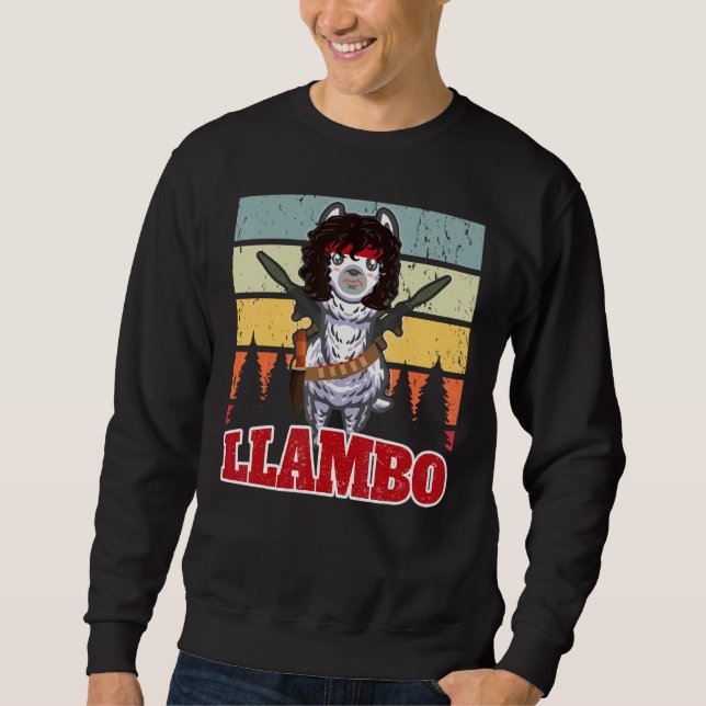 Sudadera Llambo Militar Llama Commando Hilarious Presente (Anverso)