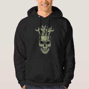 Sudadera Llave de calavera Herramientas mecánicas Garaje Me