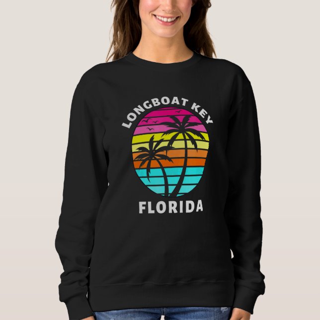 Sudadera Llave de Longbarco Florida Sunset Palm Trees Famil (Anverso)