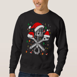 Sudadera Llave de pistón Sombrero de Santa Bicicleta Coche