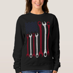 Sudadera Llave de tuerca Llave mecánico Garaje 4 de julio U