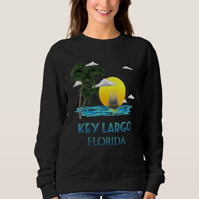 Sudadera Llave de vela Largo Florida Keys Beach Sunset (Anverso)