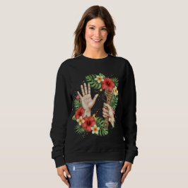 Sudadera Llave inglesa de mecánico tropical y gráfico de fl