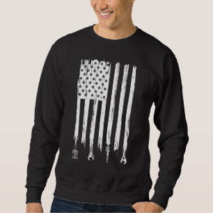 Sudadera Llave inglesa pistón bandera americana día del pad