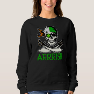 Sudadera Llegada Irlanda Cita Pirate Skull St Patricks Day