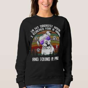 Sudadera Llego Por Una Mano Y Encontré Un Pitbull De Paw