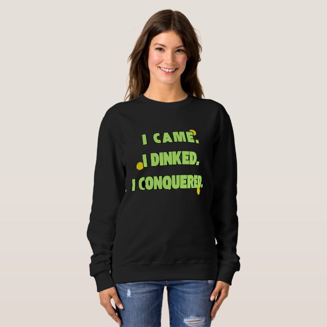 Sudadera Llegué Bebí Conquisté camiseta de humor sudada (Anverso completo)