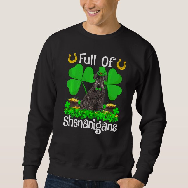 Sudadera Lleno De Shenanigans Gigante Schnauzer Dog St Patr (Anverso)