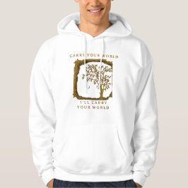 Sudadera Lleva Tu Mundo – Diseño Dorado