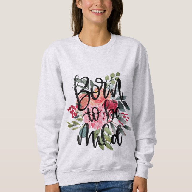 Sudadera Llevado ser camiseta floral suave (Anverso)