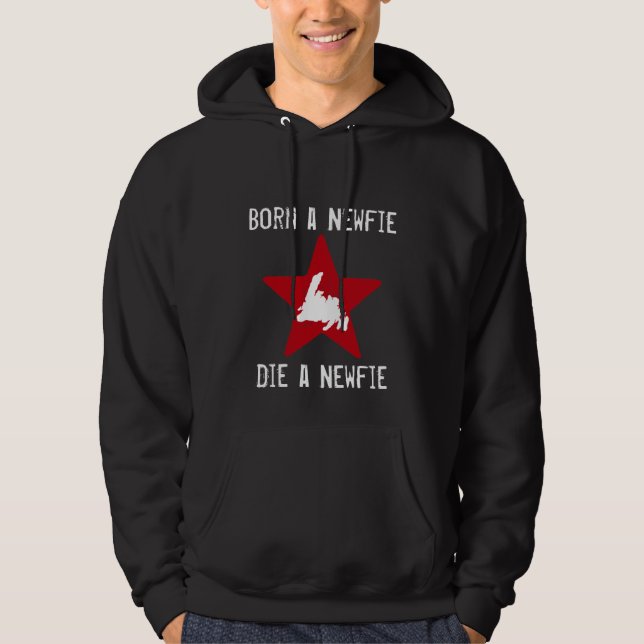 Sudadera Llevado un Newfie muere un Newfie (Anverso)