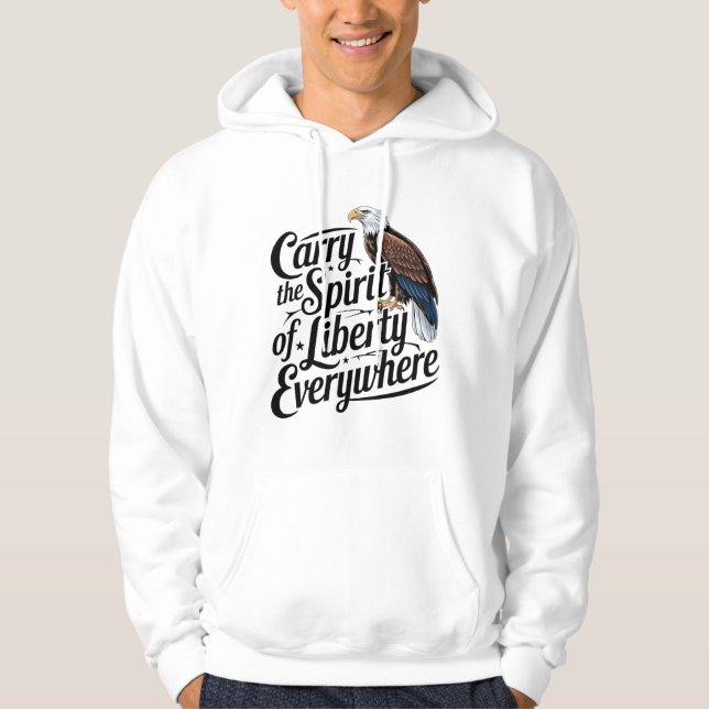 Sudadera Llevar el espíritu de la libertad a todas partes - (Anverso)