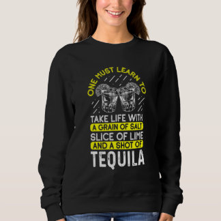 Sudadera Llevar La Vida Con Un Grano De Sal De Lime Y Un
