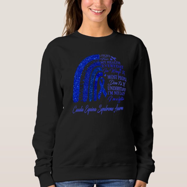 Sudadera Llevo Azul Para La Conciencia Del Síndrome De Caud (Anverso)