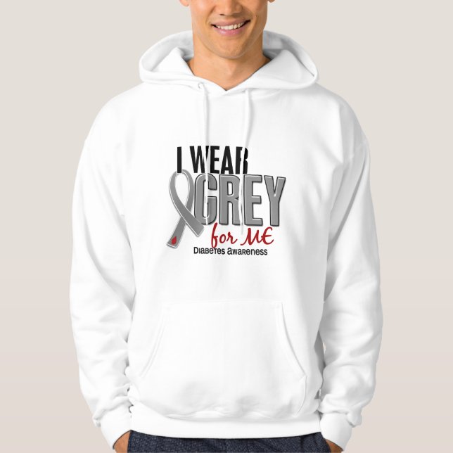 Sudadera Llevo el gris para MÍ la diabetes 10 (Anverso)