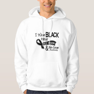 Sudadera Llevo el negro para mi cáncer de piel del mejor