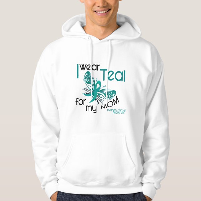 Sudadera Llevo el trullo para mi cáncer ovárico de la mamá (Anverso)