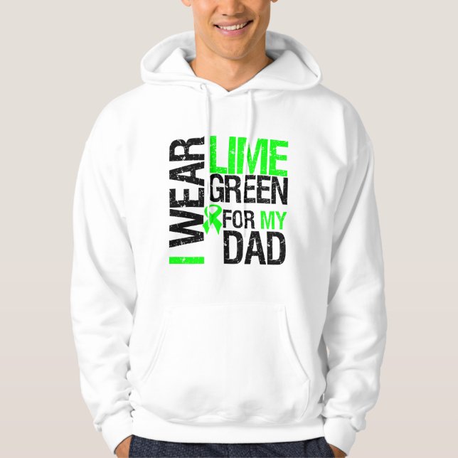Sudadera Llevo la cinta de la verde lima para mi linfoma (Anverso)