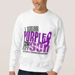 Sudadera Llevo la púrpura para la mi enfermedad de Crohn
