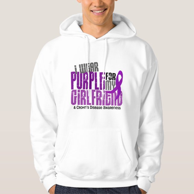 Sudadera Llevo la púrpura para la mi enfermedad de Crohn de (Anverso)