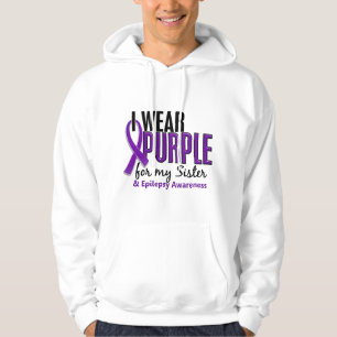 Sudadera Llevo la púrpura para mi epilepsia de la hermana