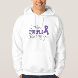 Sudadera Llevo la púrpura para mi hijo (la cinta púrpura)