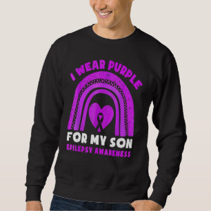 Sudadera Llevo Púrpura Para Mi Hijo Epilepsia Awareness Rai