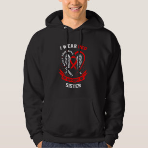 Sudadera Llevo Rojo En Memoria de mi Hermana Enfermedad Car