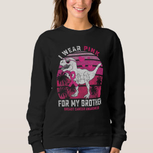Sudadera Llevo Rosa Por Mi Hermano Rex Cinta De Dinosaurio 