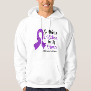 Sudadera Llevo una cinta morada por mi héroe - Cáncer GIST