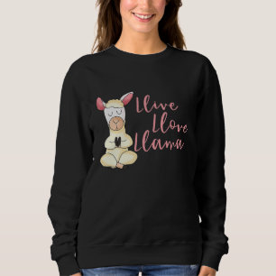 Sudadera Llive Llove Live Love Llama Alpaca Yoga Cum Love