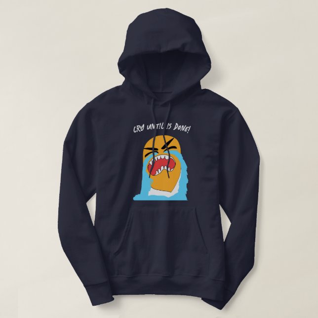 Sudadera llorar hasta que se haga editable (Diseño del anverso)