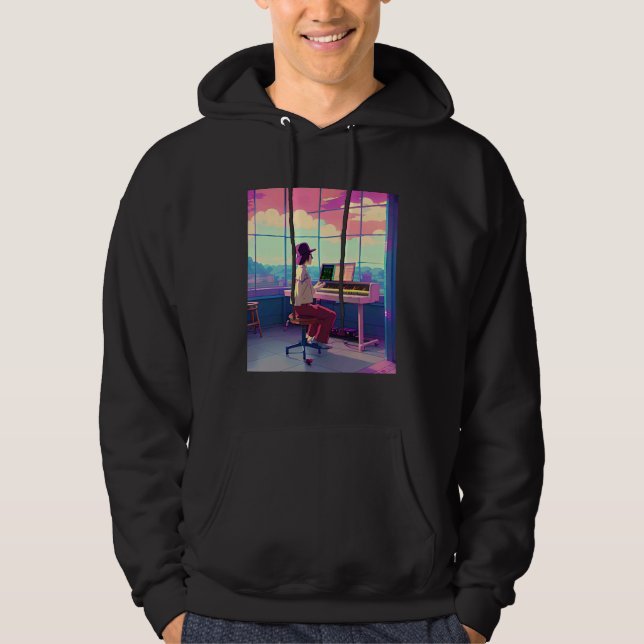 Sudadera Lo fi hip hop chillhop chill beats aesthetics (Anverso)