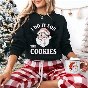 Sudadera Lo Hago Por Las Galletas Divertido Santa