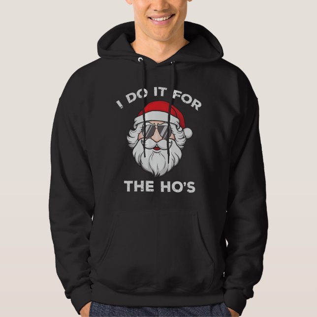 Sudadera Lo hago por los Navidades de Ho Santa Funny (Anverso)
