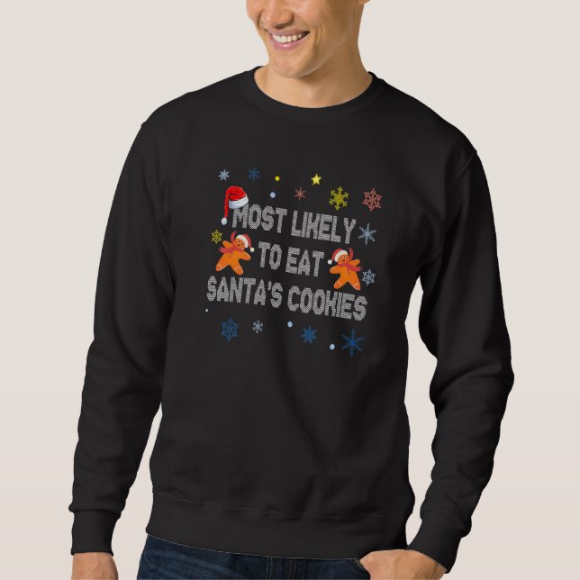 Sudadera Lo más probable es que coma las galletas de Santa (Anverso)